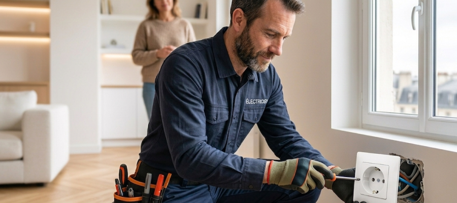 Installation électrique dans un appartement parisien par un électricien certifié